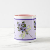 Tasse 2 Couleurs Dragonfly et Pansies (Centre)
