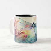 Tasse 2 Couleurs Dragonfly in Flower (Devant gauche)