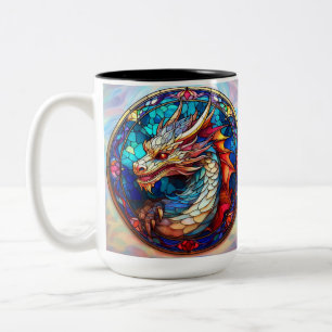 Tasse 2 Couleurs Dragonneur à gauche en verre tendu