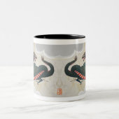 Tasse 2 Couleurs Dragons japonais jumeaux 11oz (Centre)