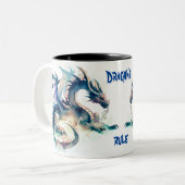 Tasse 2 Couleurs Dragons règle fun (Devant gauche)