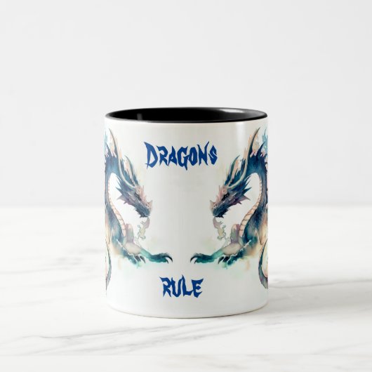 Tasse 2 Couleurs Dragons règle fun (Centre)