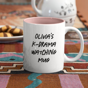 Tasse 2 Couleurs Drame coréen moderne Personnalisé Kdrama Watching