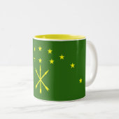 Tasse 2 Couleurs Drapeau Adygea patriotique (Devant droit)