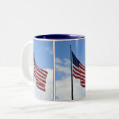 Tasse 2 Couleurs Drapeau américain (Devant gauche)