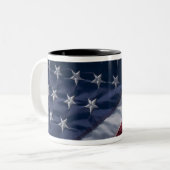 Tasse 2 Couleurs Drapeau américain. (Devant gauche)