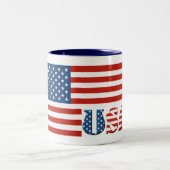 Tasse 2 Couleurs Drapeau américain (Centre)