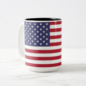 Tasse 2 Couleurs Drapeau américain (Devant gauche)