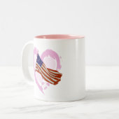 Tasse 2 Couleurs Drapeau américain (Devant gauche)