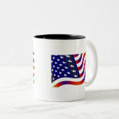 Tasse 2 Couleurs Drapeau américain (Devant droit)