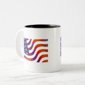 Tasse 2 Couleurs Drapeau américain (Devant gauche)