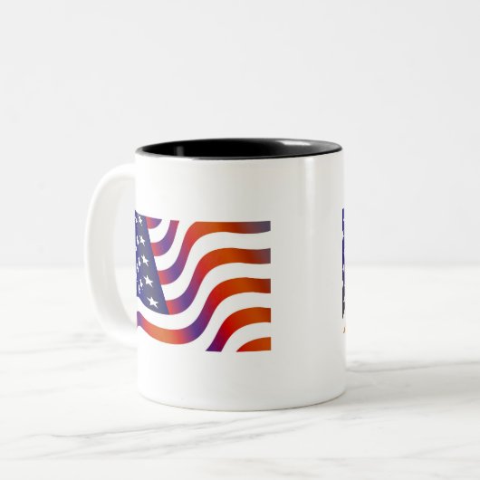 Tasse 2 Couleurs Drapeau américain (Devant gauche)
