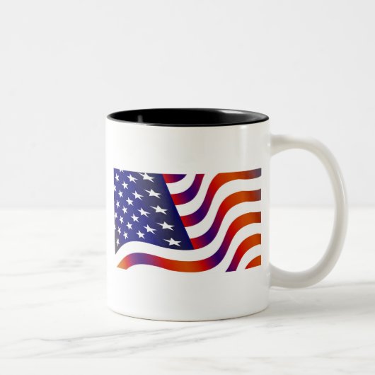 Tasse 2 Couleurs Drapeau américain (Droit)