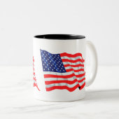 Tasse 2 Couleurs Drapeau américain (Devant droit)