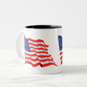 Tasse 2 Couleurs Drapeau américain (Devant gauche)
