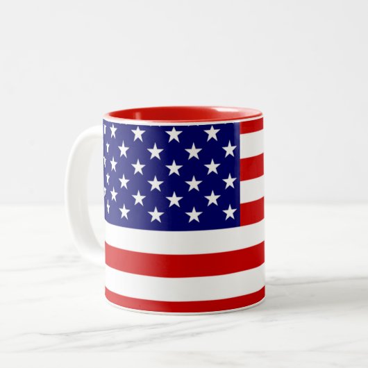 Tasse 2 Couleurs Drapeau américain (Devant gauche)