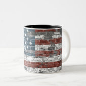 Tasse 2 Couleurs Drapeau américain (Devant droit)
