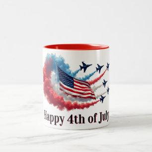 Tasse 2 Couleurs Drapeau américain, 4 juillet