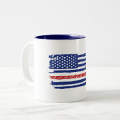 Tasse 2 Couleurs Drapeau américain à vélo (Devant gauche)