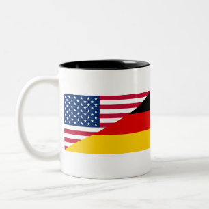 Tasse 2 Couleurs Drapeau américain allemand des USA Allemagne de