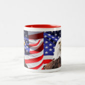 Tasse 2 Couleurs Drapeau américain avec l'Américain Eagle (Centre)