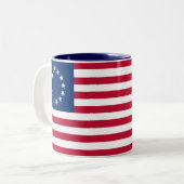 Tasse 2 Couleurs Drapeau américain Betsy Ross (Devant gauche)