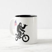 Tasse 2 Couleurs Drapeau américain Bigfoot Cycling (Devant gauche)