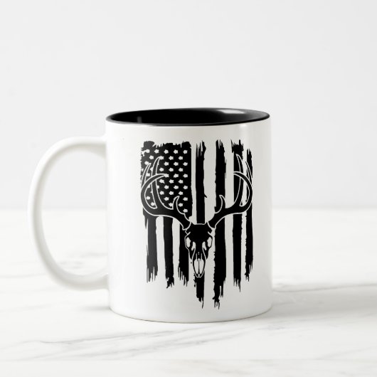 Tasse 2 Couleurs Drapeau américain de chasse (Gauche)