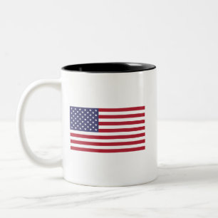 Tasse 2 Couleurs Drapeau américain design patriotique
