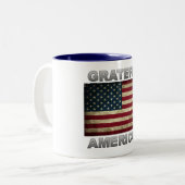 Tasse 2 Couleurs Drapeau américain - Gratuit Américain (Devant gauche)