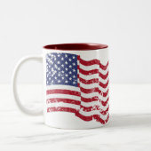 Tasse 2 Couleurs Drapeau américain - Liberté ! -usagé (Gauche)