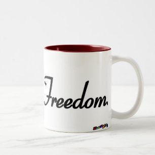 Tasse 2 Couleurs Drapeau américain - Liberté ! -usagé