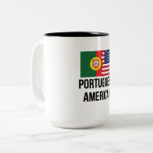 Tasse 2 Couleurs Drapeau américain portugais (Devant gauche)