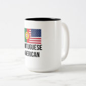 Tasse 2 Couleurs Drapeau américain portugais (Devant droit)