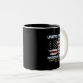 Tasse 2 Couleurs Drapeau américain toujours prêt (Devant droit)