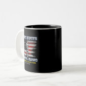 Tasse 2 Couleurs Drapeau américain toujours prêt (Devant gauche)