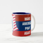 Tasse 2 Couleurs Drapeau américain Vierge Marie (Devant droit)