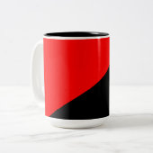 Tasse 2 Couleurs Drapeau anarchiste (Anarchisme) (Devant gauche)