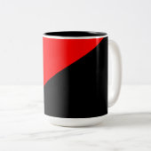 Tasse 2 Couleurs Drapeau anarchiste (Anarchisme) (Devant droit)