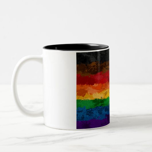 Tasse 2 Couleurs Drapeau arc-en-ciel Abstrait (Gauche)