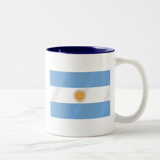 Tasse 2 Couleurs Drapeau argentin des cadeaux de l'Argentine (Droit)
