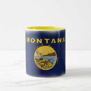 Tasse 2 Couleurs Drapeau artistique d'état du Montana