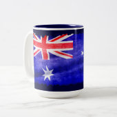 Tasse 2 Couleurs Drapeau australien, Conception patriotique (Devant gauche)