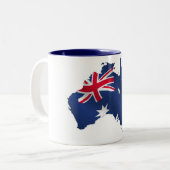 Tasse 2 Couleurs Drapeau australien de carte (Devant gauche)