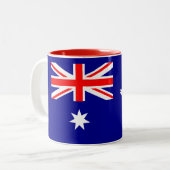 Tasse 2 Couleurs Drapeau australien patriotique (Devant gauche)
