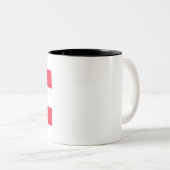 Tasse 2 Couleurs Drapeau Autriche (Devant droit)