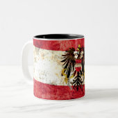 Tasse 2 Couleurs Drapeau autrichien (Devant gauche)