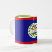 Tasse 2 Couleurs Drapeau bélizien (Devant gauche)