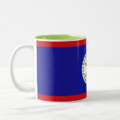 Tasse 2 Couleurs Drapeau bélizien (Gauche)
