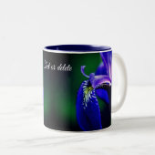 Tasse 2 Couleurs Drapeau bleu Fleur Iris Personnalisé (Devant droit)